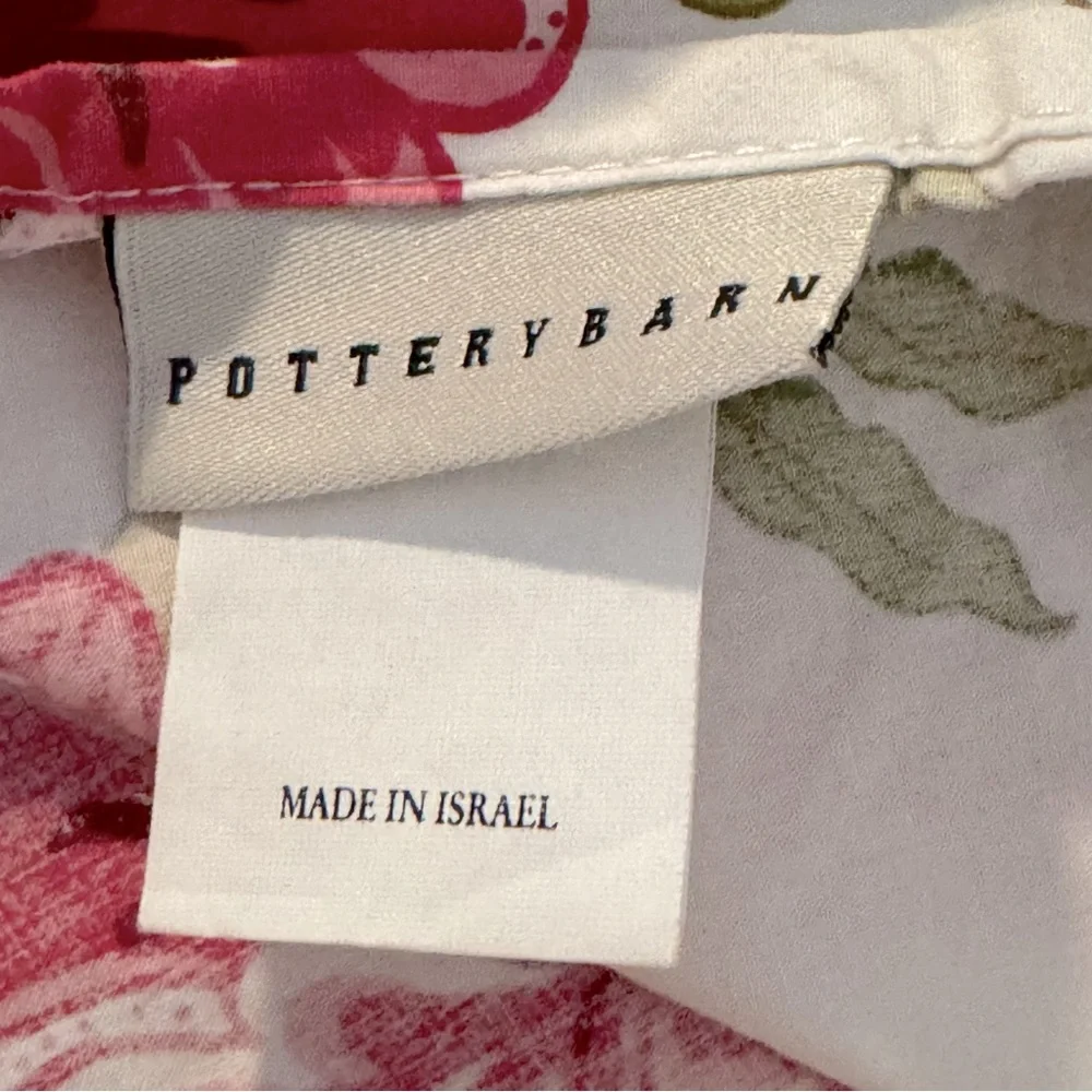 Pottery Barn Full/Queen Duvet Cover & 2 Shams | Floral Pinks Yellow Green